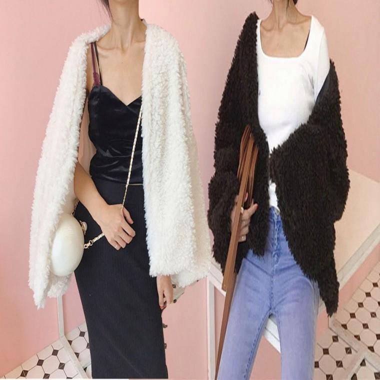 가오리 뽀글이 겨울 자켓 외투 부클 코트 숏 아우터