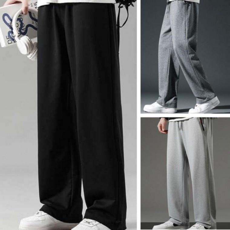 남성 겨울 바지 기모 와이드형 츄리닝 트레이닝 팬츠