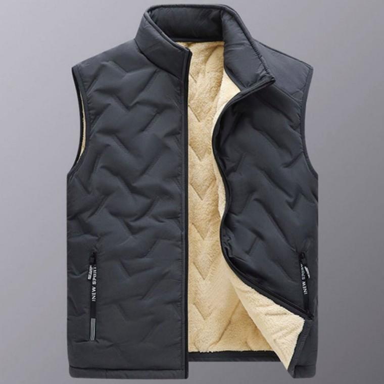 3컬러 패딩조끼 남자 기모 안감 주머니 보온 지퍼 겨울
