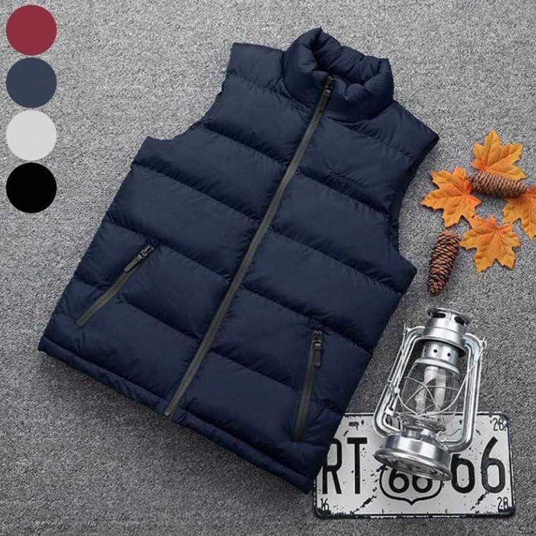 패딩조끼 4컬러 레이어드 집업 쪼끼 남자 아우터 겨울 하프넥