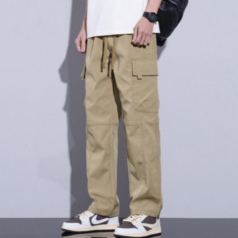 남성 기모 겨울 밴딩 카고 팬츠 와이드 바지 3컬러