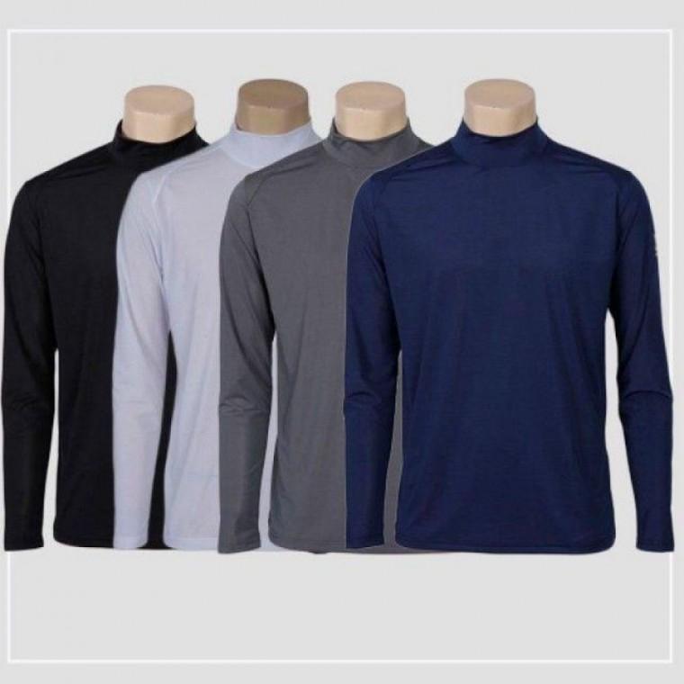 남성 겨울 골프웨어 경량 터틀넥 목폴라 긴팔 티셔츠