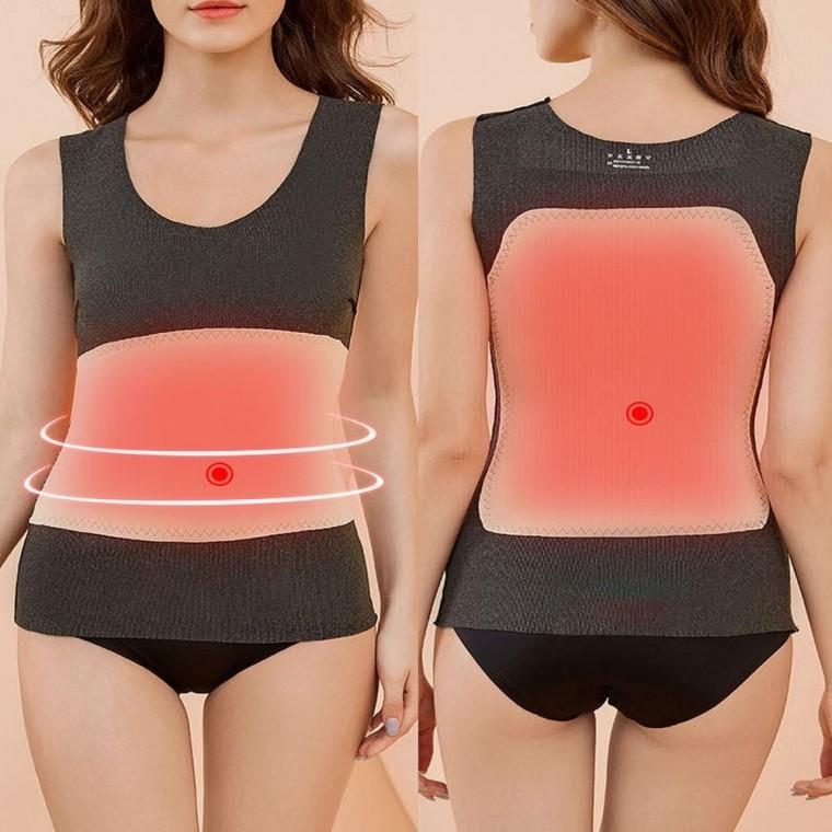 보온 복부 기모나시 여자 허리 이너 겨울 등 따뜻한