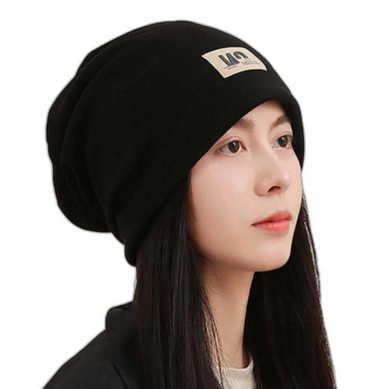 겨울모자 패치 골지 비니 여성 기모안감 캐주얼