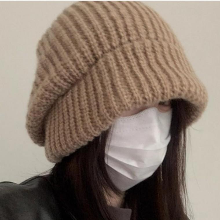 니트 IT 여성 모자 비니 23079 오버핏 겨울모자 여성