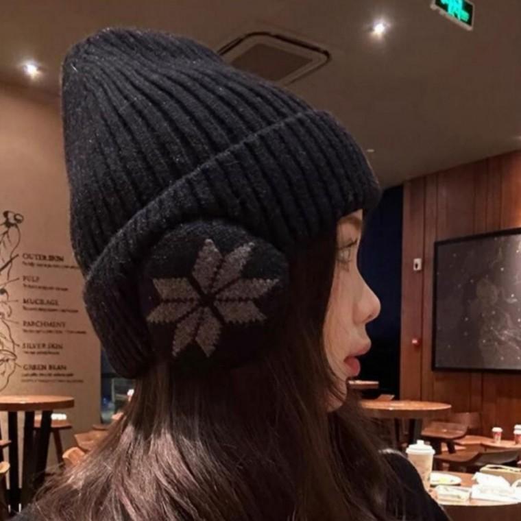 니트비니 기모안감 군밤모자 귀달이 귀도리 겨울모자 3색 비니