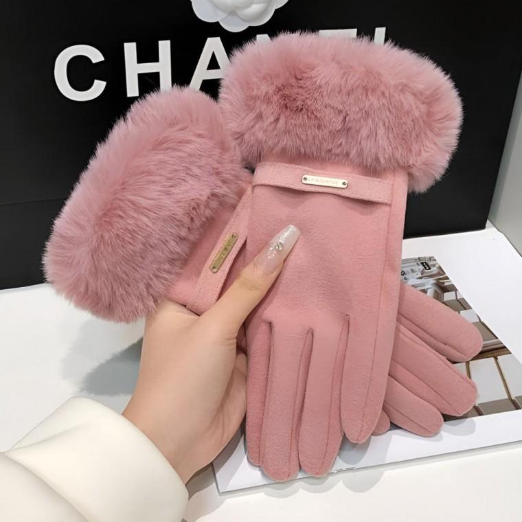 (별별창고) 여성 기모 장갑 겨울 털장갑 보온 스마트폰 터치 글러브