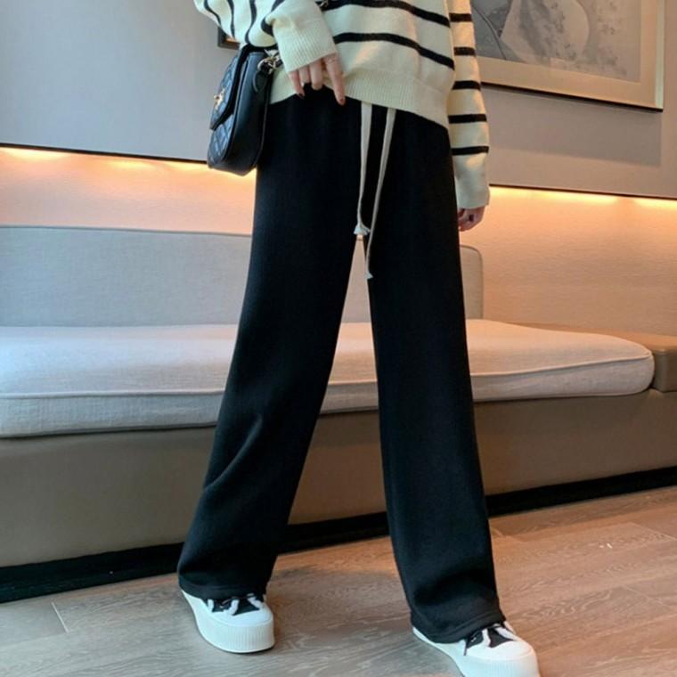 코듀로이 기모 여자 골덴 팬츠 겨울 일자형 바지 밴딩