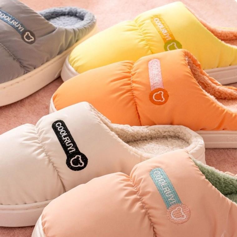 기모 실내화 여자 슬리퍼 패딩 남자 방수 안감 겨울