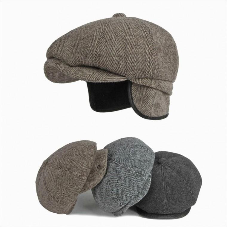헤링본 남자 귀달이 겨울 헌팅캡 방한모 중년모자 신사모자