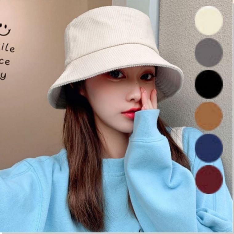 벙거지 코듀로이 여자 골덴 버킷햇 6컬러상 겨울 챙모자