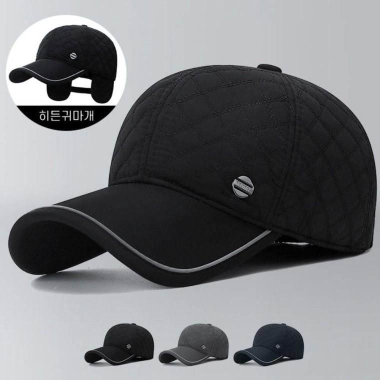 볼캡 야간반사 겨울 방한 안감 귀마개 기모 모자 남녀