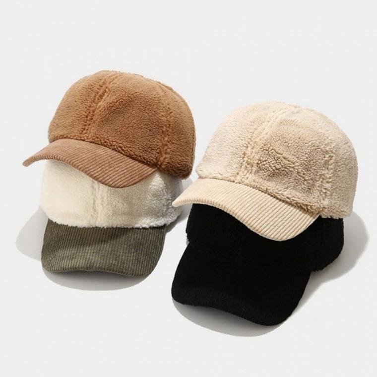 HL] 볼캡 모자 여자 겨울 양털 뽀글이캡 방한 썬캡