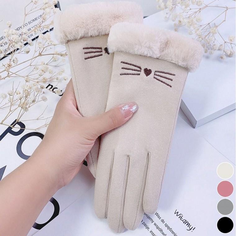 털장갑 터치 겨울 보온 기모 스마트 모직장갑 여자