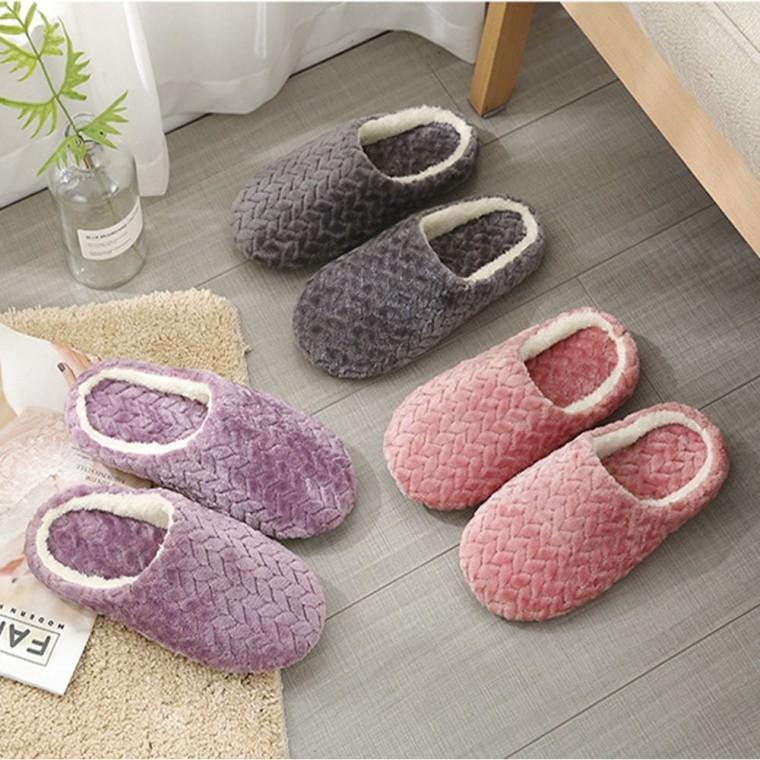 거실화 겨울 털실내화 포근한 꽈배기 극세사 슬리퍼