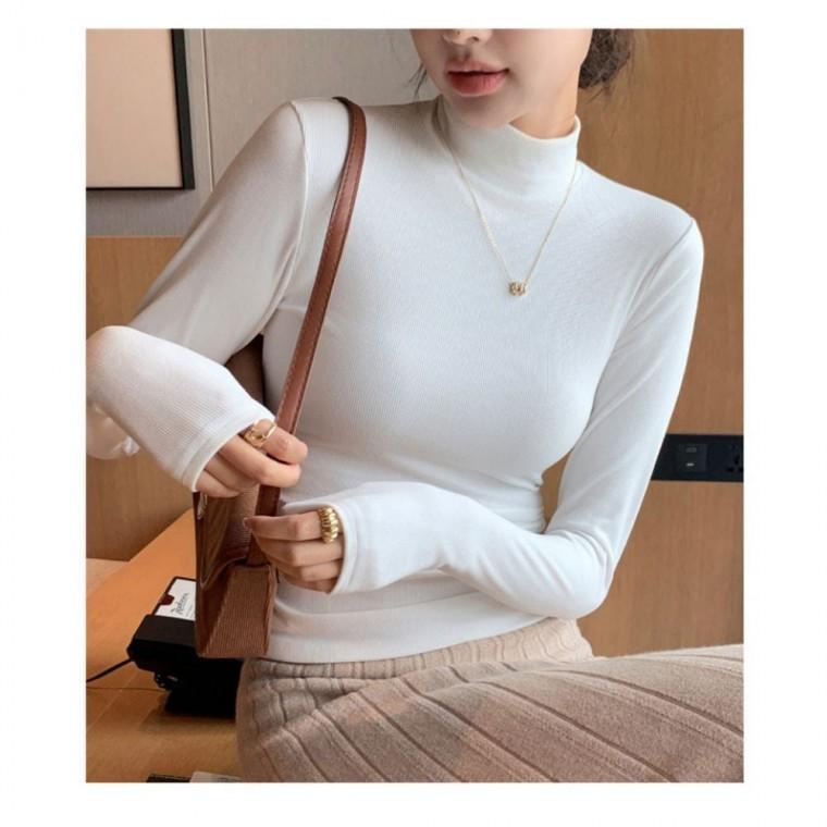 티셔츠 반폴라 슬림핏 이너 반목티 겨울 니트 골지