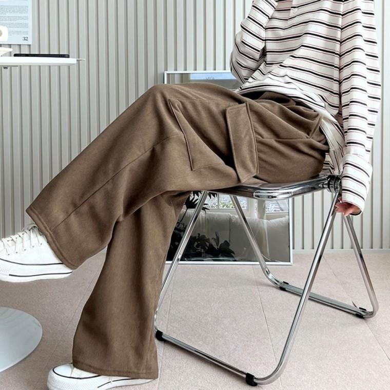 여자 골덴바지 코듀로이 카고팬츠 기모 겨울 바지