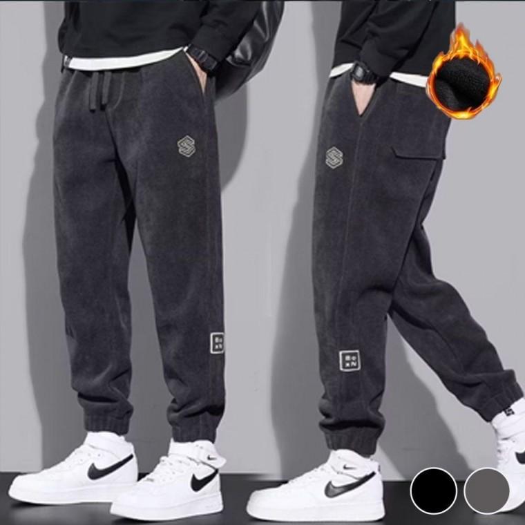 안감 옆로고 포인트 기모 조거팬츠 남자 2컬러 겨울바지