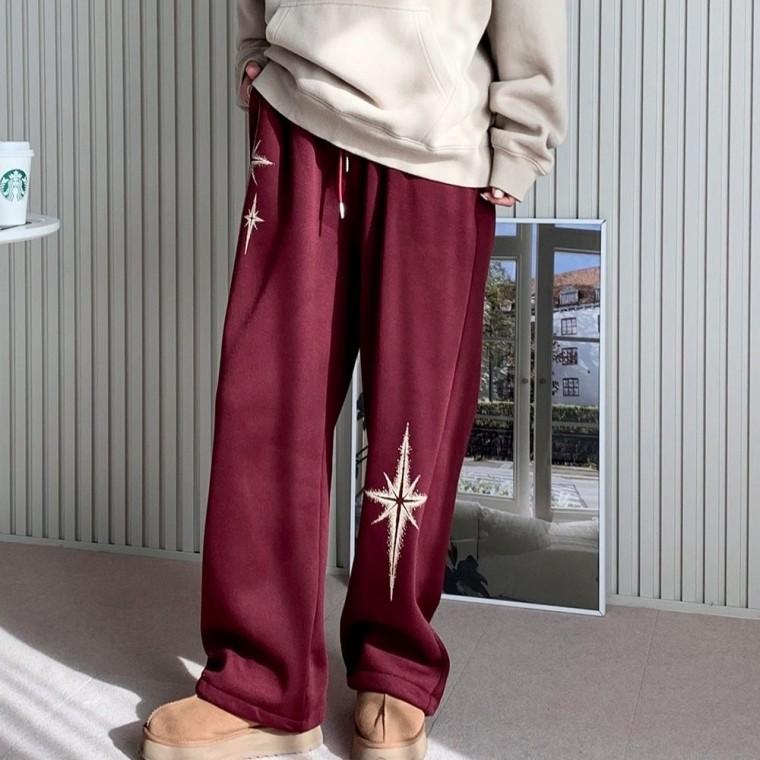 스트링 기모 안감 조거팬츠 2way 와이드핏 여자 겨울