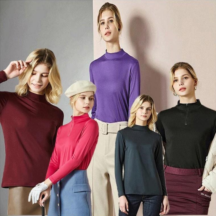 여자 이너 5종 세트 티셔츠 모크넥 겨울 기모 목폴라