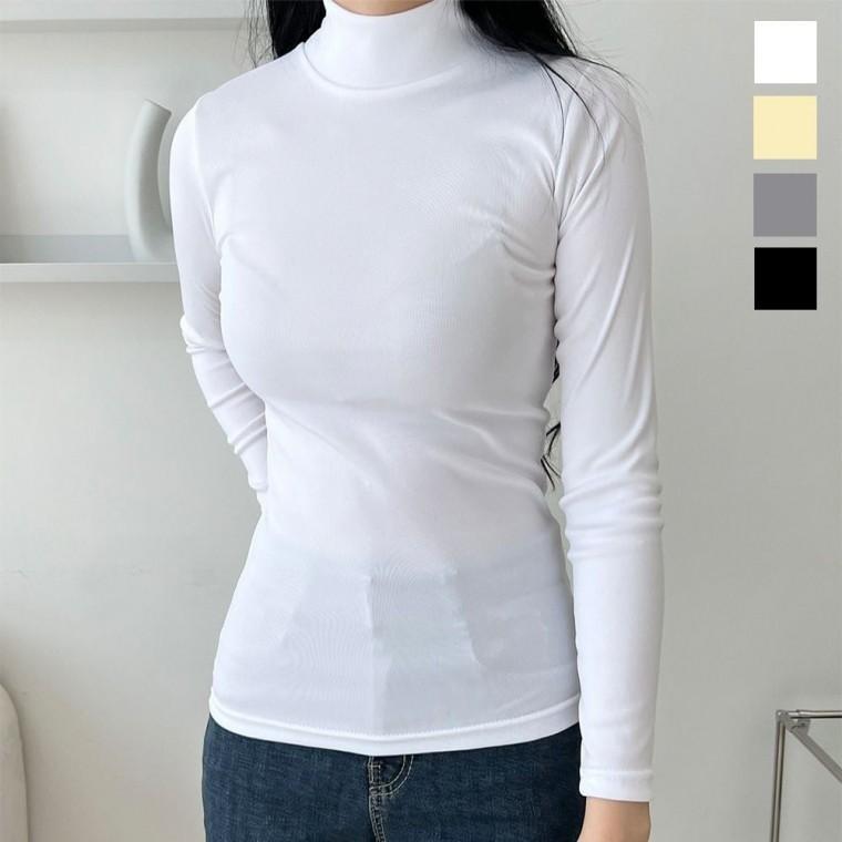 폴라티 목티 목이 이너 하프넥 여자 겨울 편한 기본