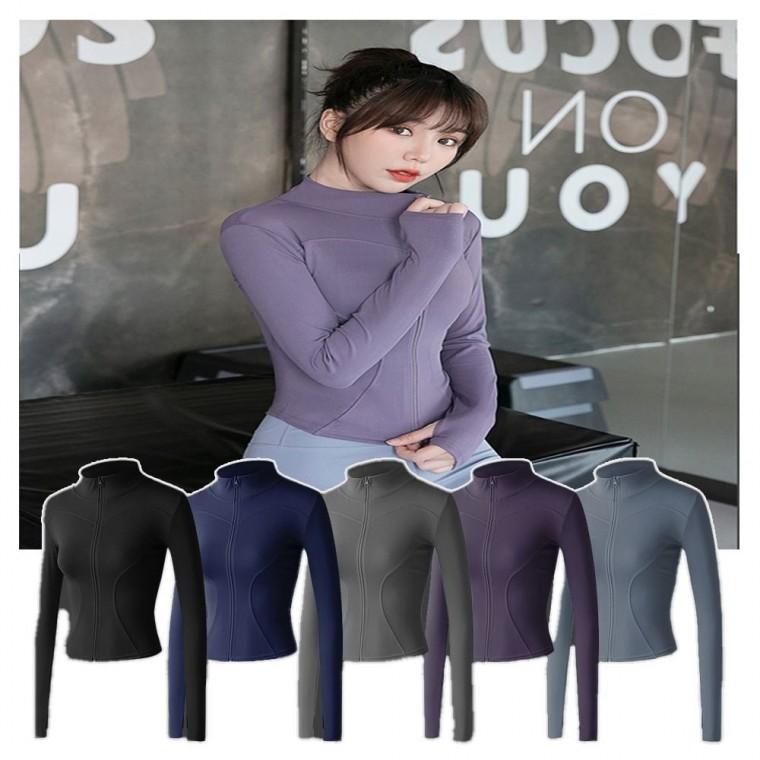 집업 기모 필라테스복 겨울 요가복 슬림 여자 상의