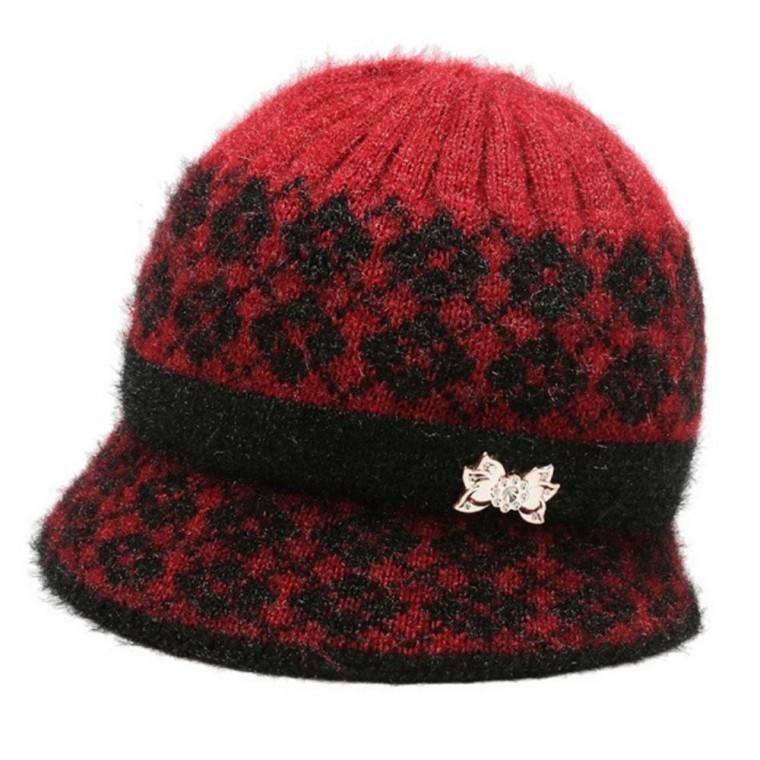 캡비니 따뜻한 패션 모자 꽃리본 여자 겨울