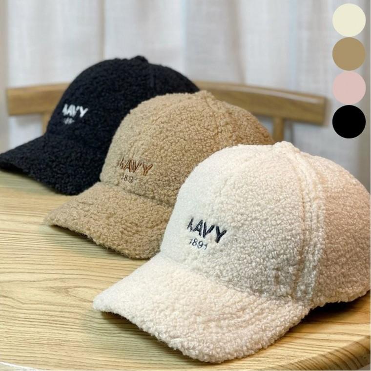 양털 볼캡 따뜻한 모자 뽀글이 레터링 겨울 포인트
