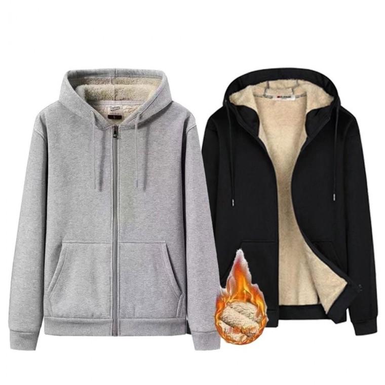 따뜻한 사무실 후드집업 겨울 털 보온 패션 기모 안감