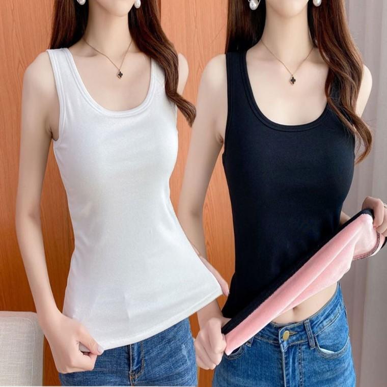 나시티 탱크탑 런닝 보온 민소매 기모나시 겨울 여자