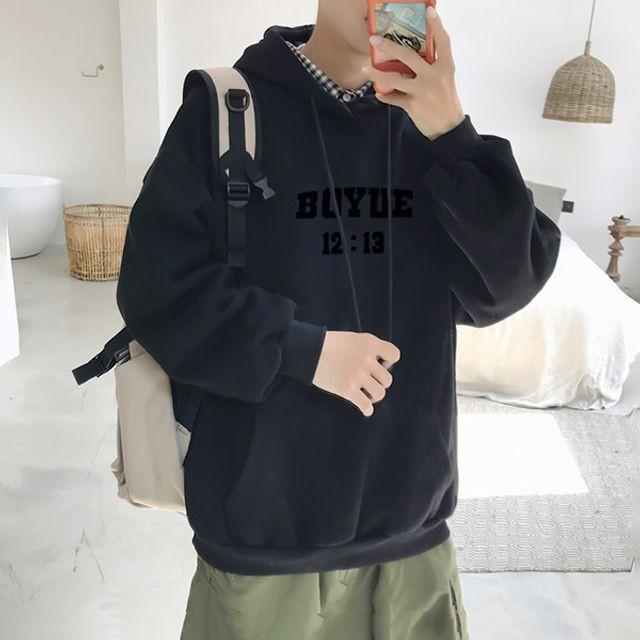 티셔츠 남자 데일리 후드 겨울 기모 포근한 후드티