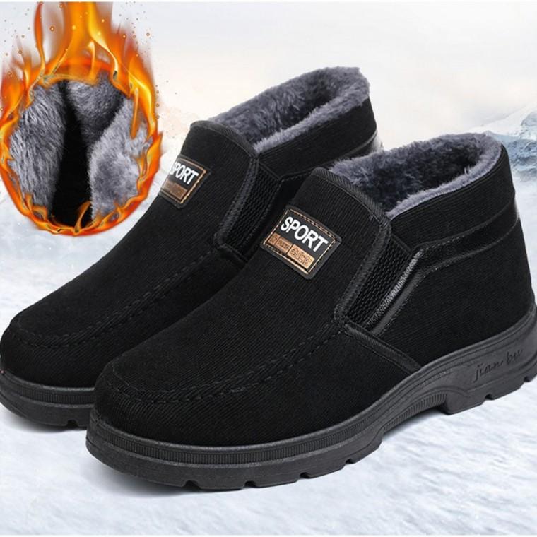 남자 방한 운동화 따뜻한 단화 털신발 겨울 슬립온