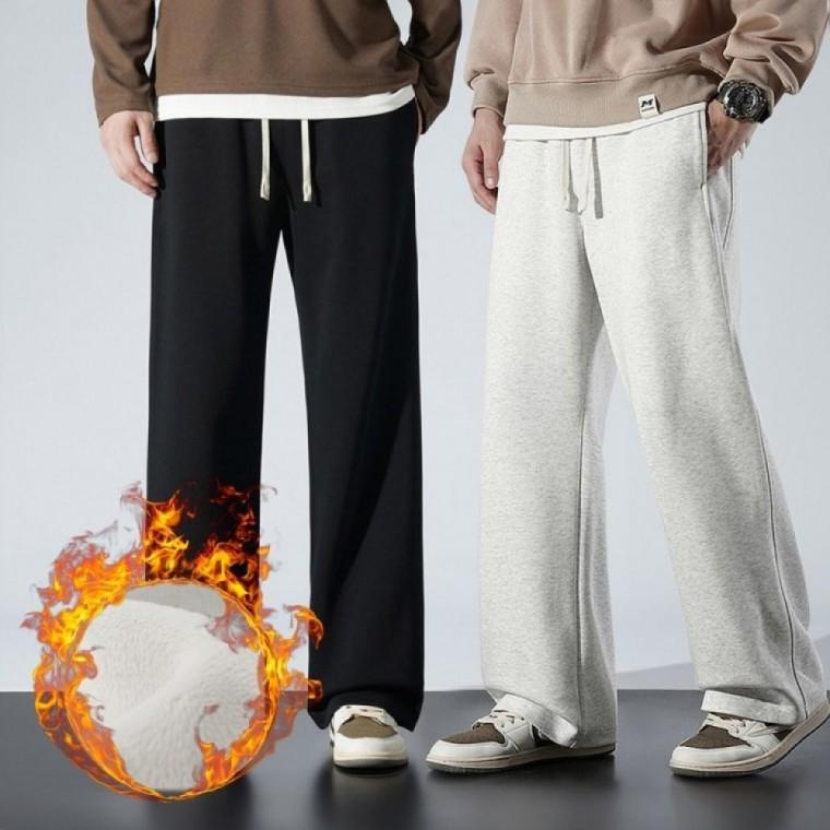 남자 와이드 밴딩바지 겨울 트레이닝 스 산 속옷 복 쫄쫄이 남성 내의 트레이닝복하의 융 트레이닝 융털 트