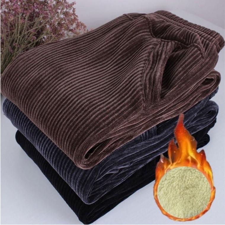 코듀로이 바지 기모안감 밴딩 여자 일자 겨울 골덴