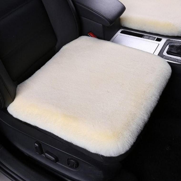 고급 극세사 차량용 털방석 앞좌석 뒷자석 겨울방석