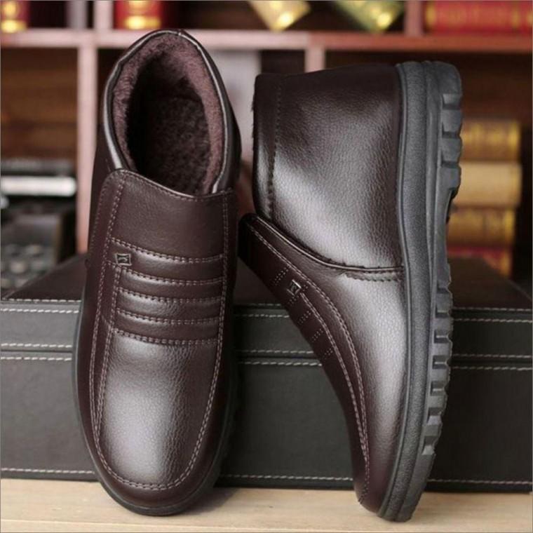 남성 방한부츠 겨울 기모구두 앵클부츠 털안감 2색