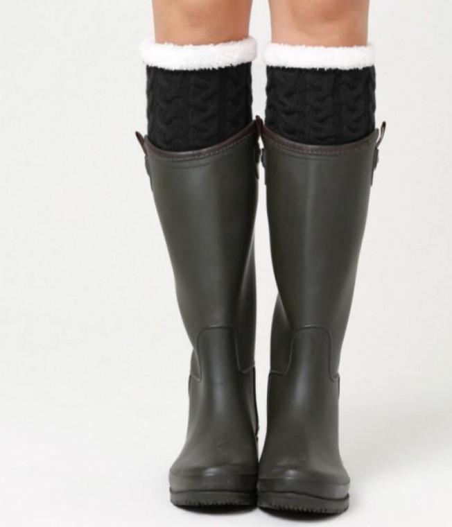 (22cm)겨울 숏 도톰기모 레그워머(블랙) 발워머 리나 숏 니삭스