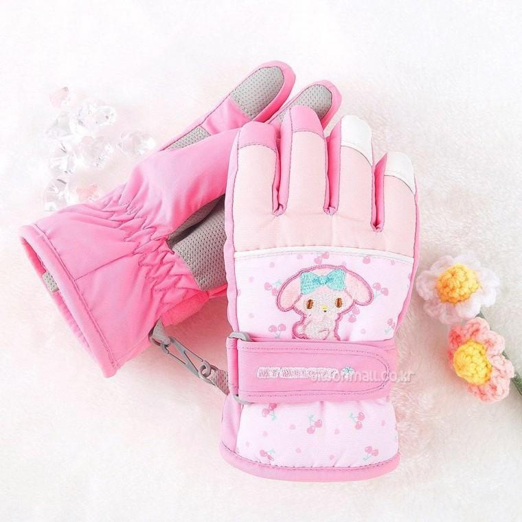 방한 장갑 캐릭터 마이멜로디 큐트패턴 겨울 보온