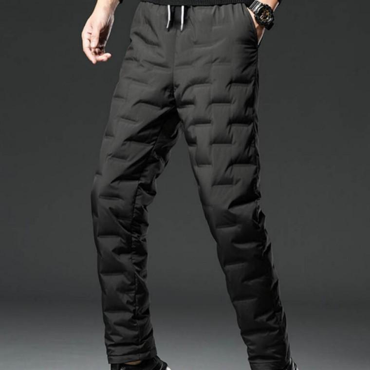 겨울 일복 패딩팬츠 조거밴딩바지 기모 한파 현장 방한 패딩슬랙스팬츠 남자패딩바지