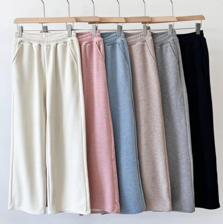 바지 츄리닝 현장 한파 바지 일복 여성 여자 방한 기모 와이드 밴딩 기모 겨울 골지