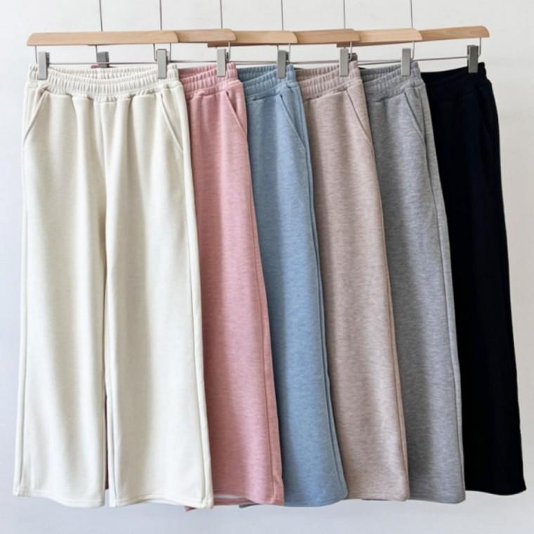 일복 한파 바지 와이드 남자 바지 츄리닝 현장 겨울 방한 골지 기모 기모 남성 밴딩