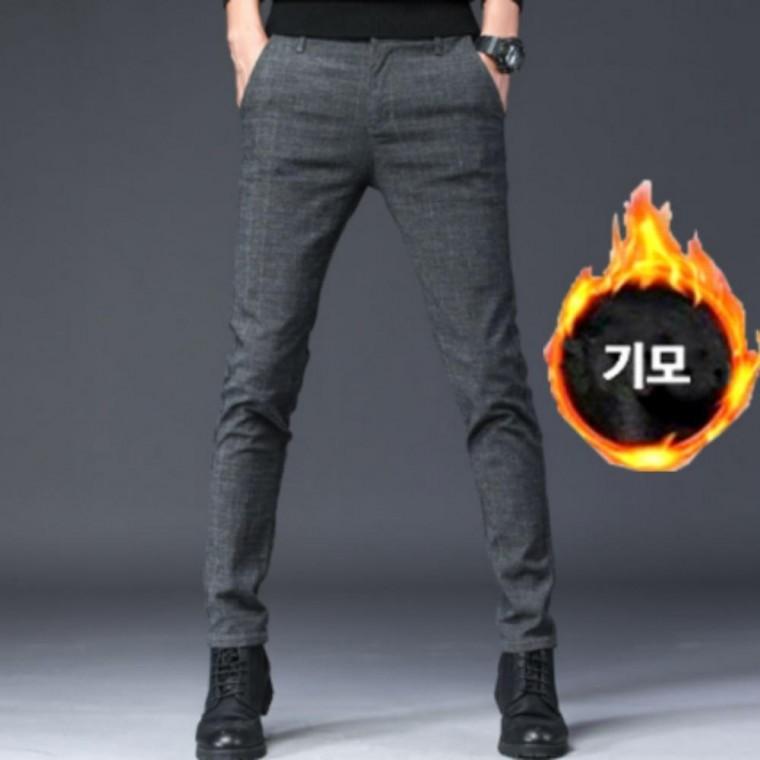 방한 기모 바지 팬츠 3색 기모 하의 캐주얼 남성 정장 현장 한파 겨울 일복 남자