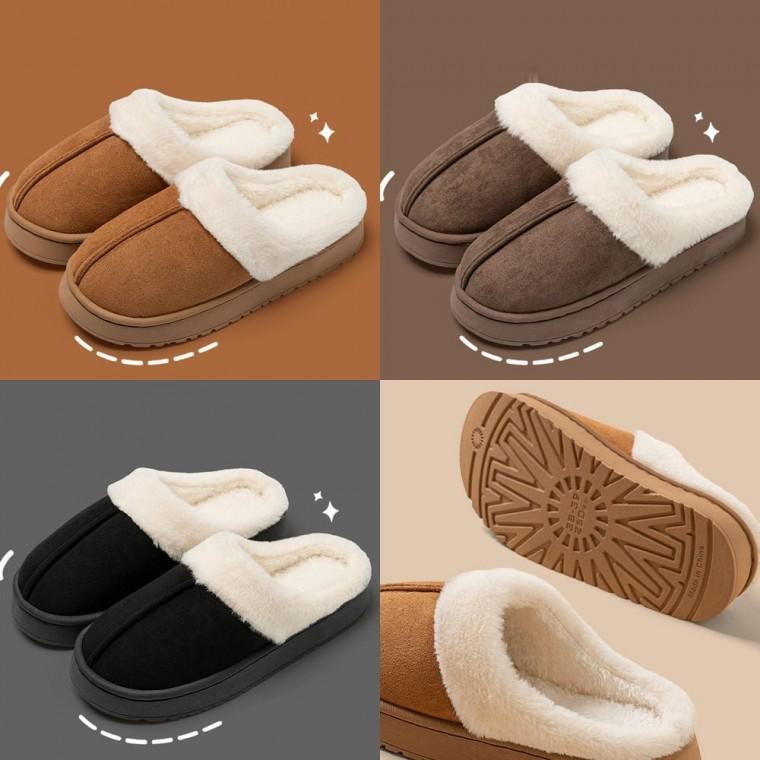 남녀공용 베이직스웨이드슬리퍼 털슬리퍼 겨울슬리퍼