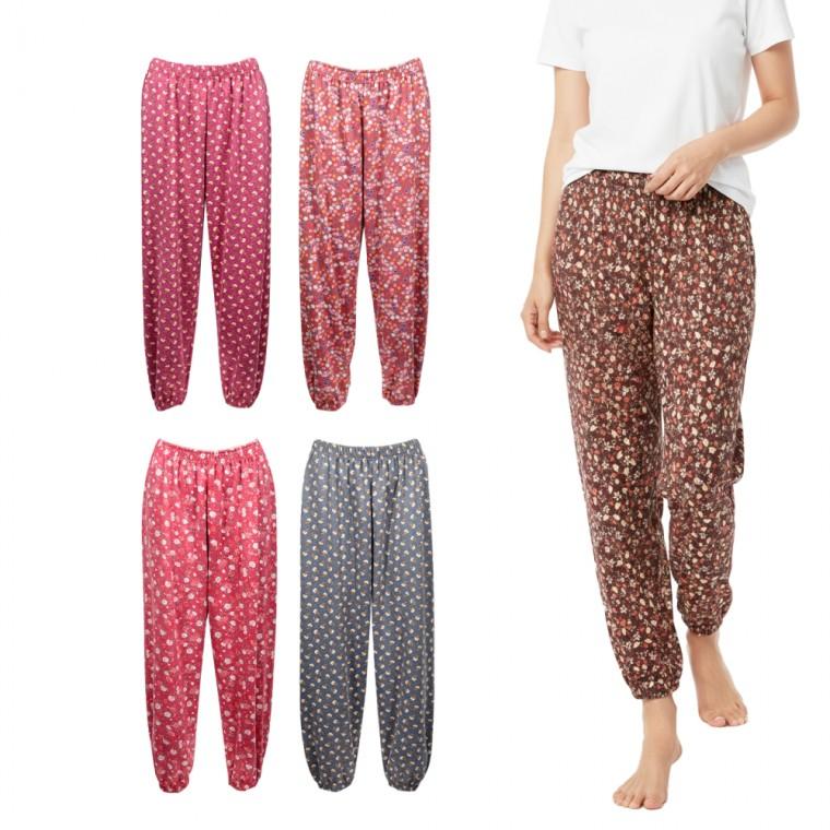 겨울 여자 기모 잠옷 파자마 9부 긴바지 수면바지 국산