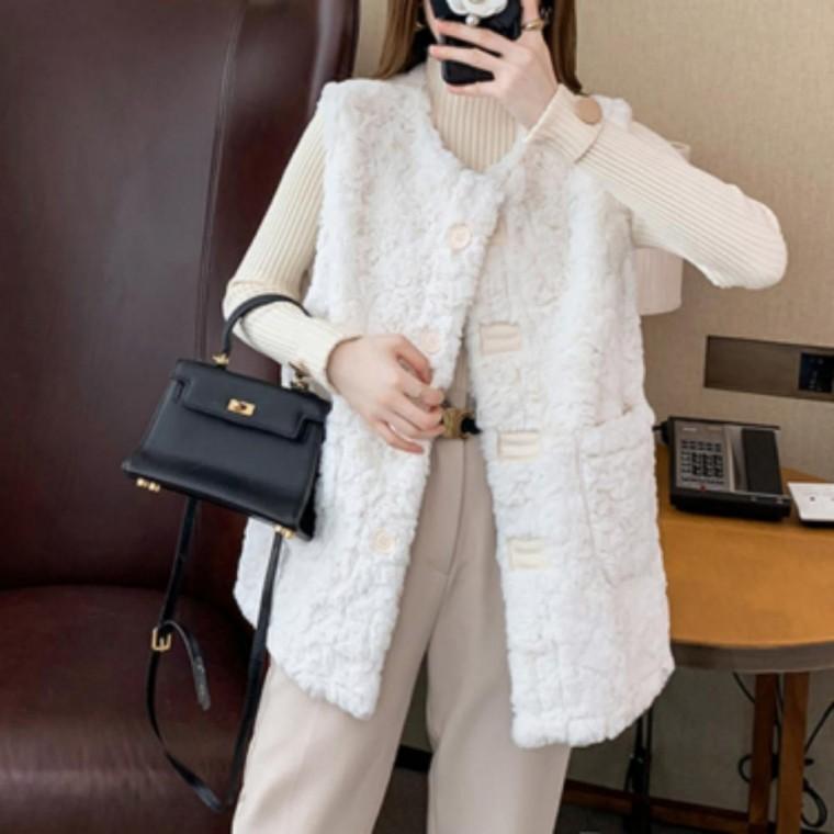 베스트 뽀글이조끼 퍼 조끼 퍼조끼 겨울 페이크 털조끼 베스트