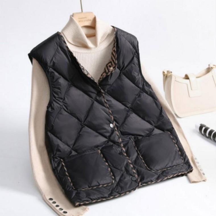 할머니조끼 뽀글이조끼 겨울 베스트 경량 데일리 URK 잠바 누빔 퀄팅 조끼 패딩 여성 여성조끼