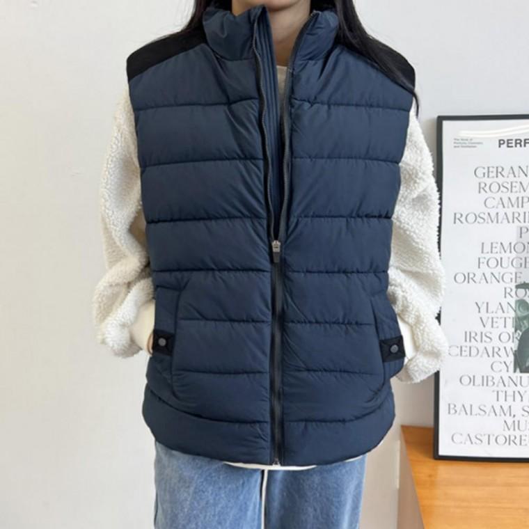 여자 집업 패딩 여성 조끼 조끼 경량 패딩조끼 겨울 여자 덕다운 베스트 여성 패딩베스트