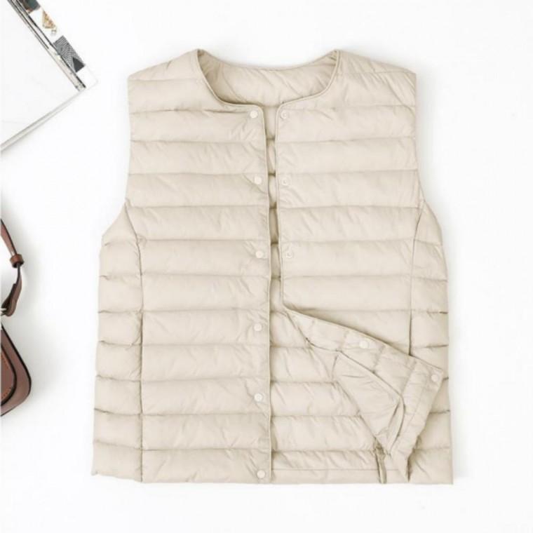 레이어드 파우치 베스트 조끼 사무실 여성 패딩조끼 경량 겨울