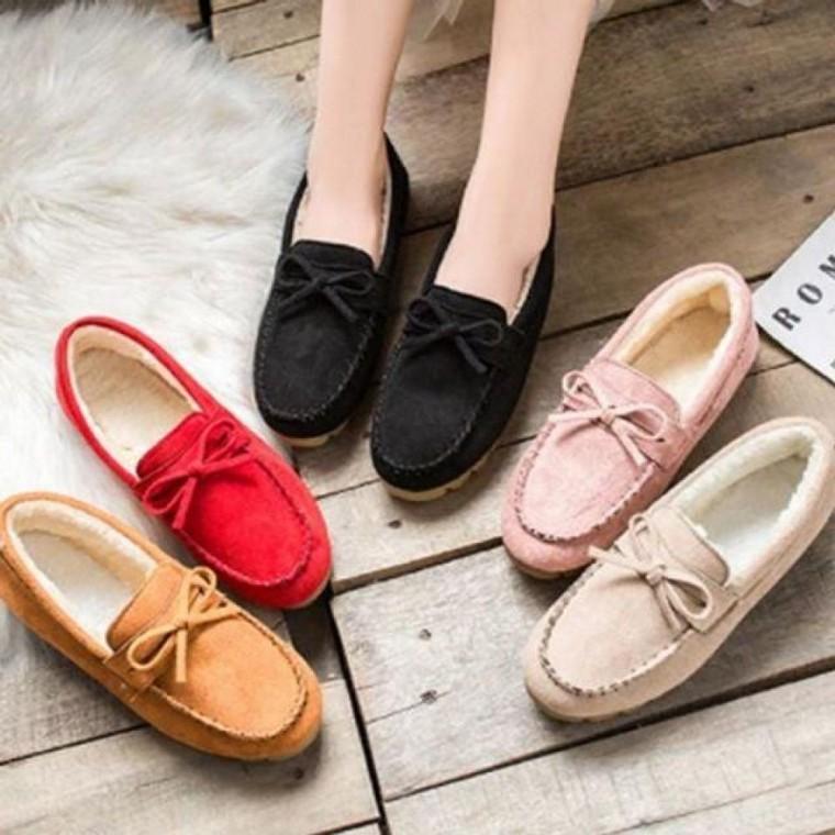여자 털안감 기모 모카신 단화 구두 DS AL980 여자 모카신 단화 구두 기모 털안감