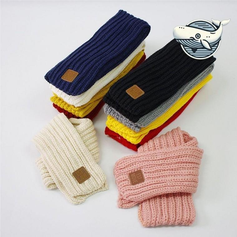 따뜻한 어린이 니트 목도리 유아 초등학생 기모 숏 커플 미니 니트 아기 머플러 목도리